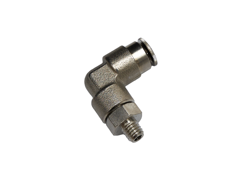 Угловой цанговый поворотный фитинг М6 ø6 мм