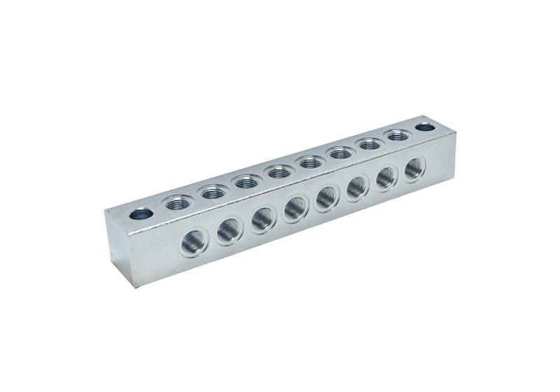 Коллекторный блок на 8 выходов 90° М10