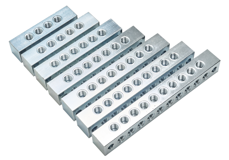 Коллекторный блок на 6 выходов 90° М10